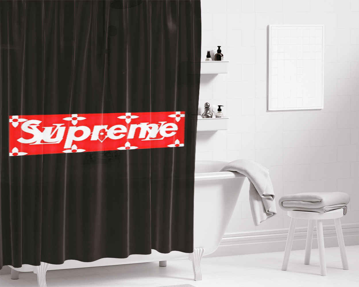 Superman Bathroom Shower Curtain Fabric Waterproof | 66 X 72 Inch