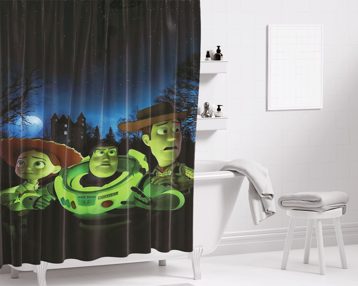 Tostitos Chicago Bears Bathroom Shower Curtain Fabric Waterproof | 66 X 72 Inch