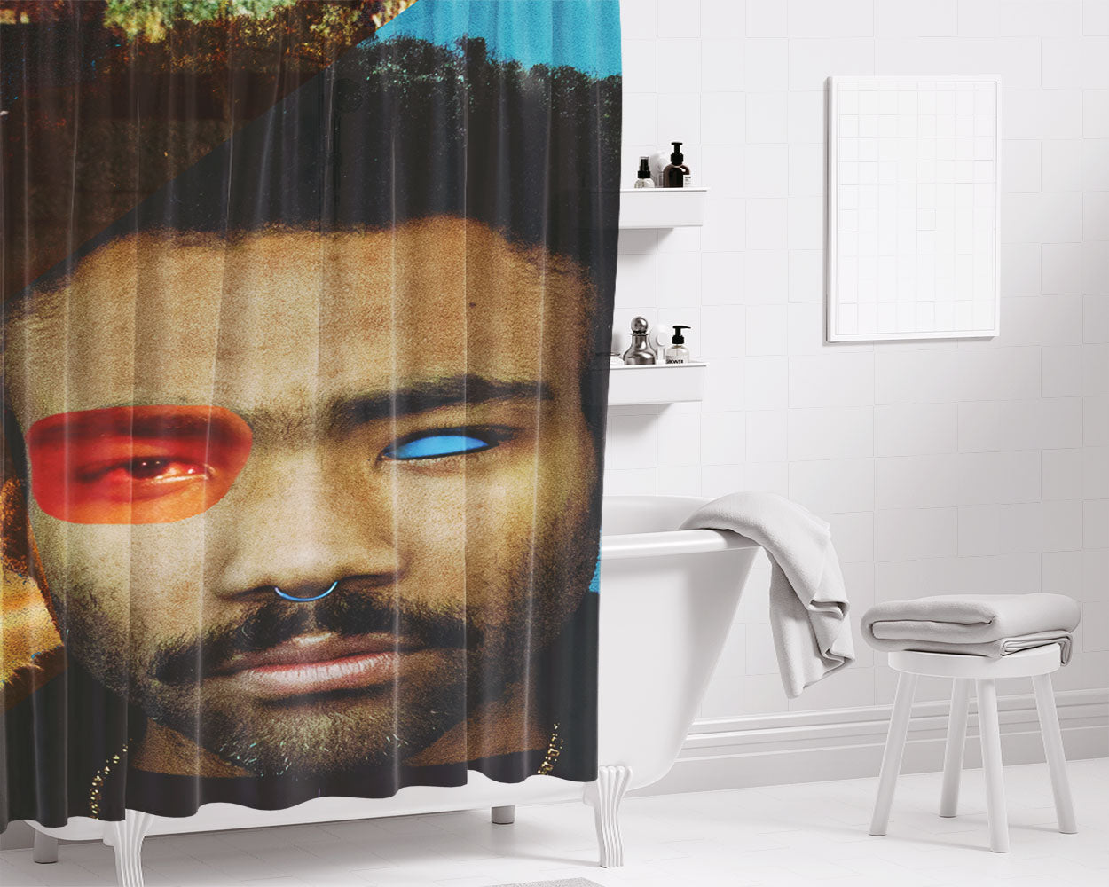 Child Ultraman Bathroom Shower Curtain Fabric Waterproof | 66 X 72 Inch