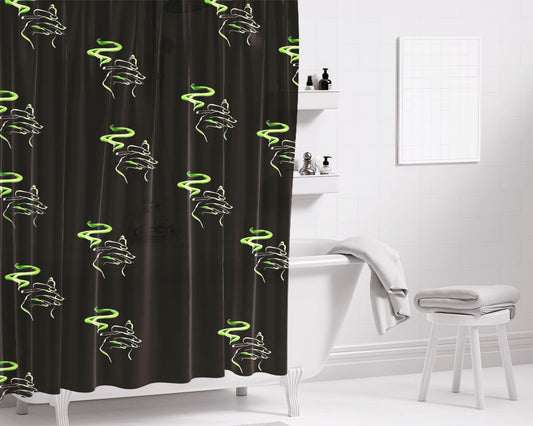 Chills Hand Smoke Weed Bathroom Shower Curtain Fabric Waterproof