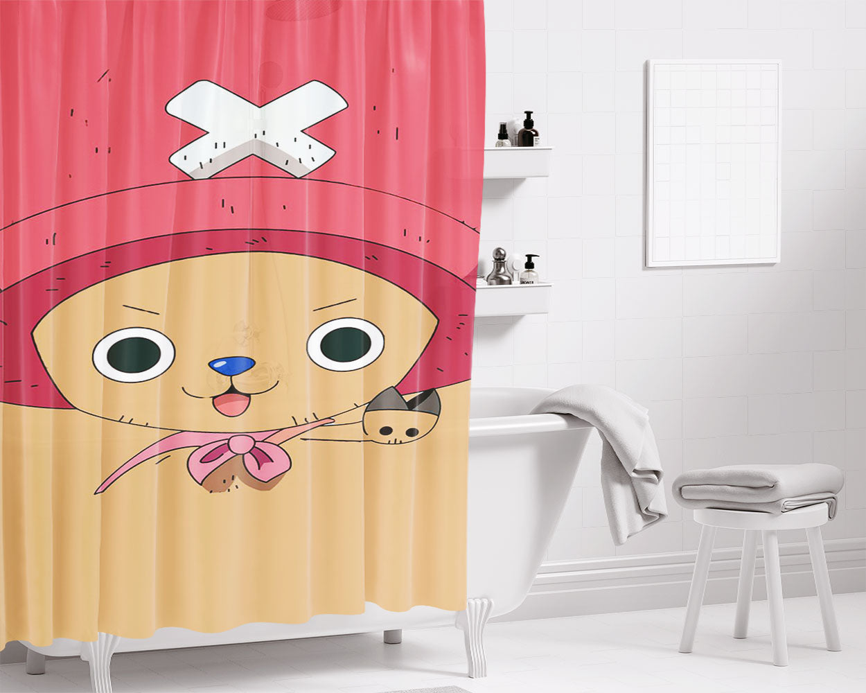 Chopper Bathroom Shower Curtain Fabric Waterproof | 66 X 72 Inch
