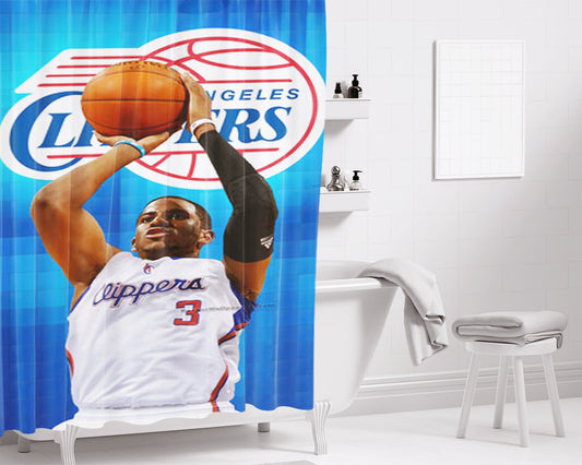Chris Paul Wallpaper Bathroom Shower Curtain Fabric Waterproof