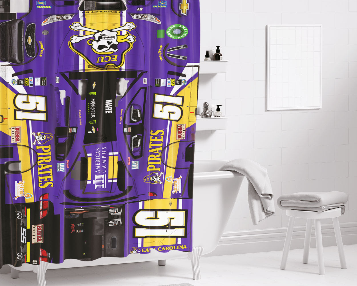 Cody Ware'S Car Stikers Bathroom Shower Curtain Fabric Waterproof | 66 X 72 Inch