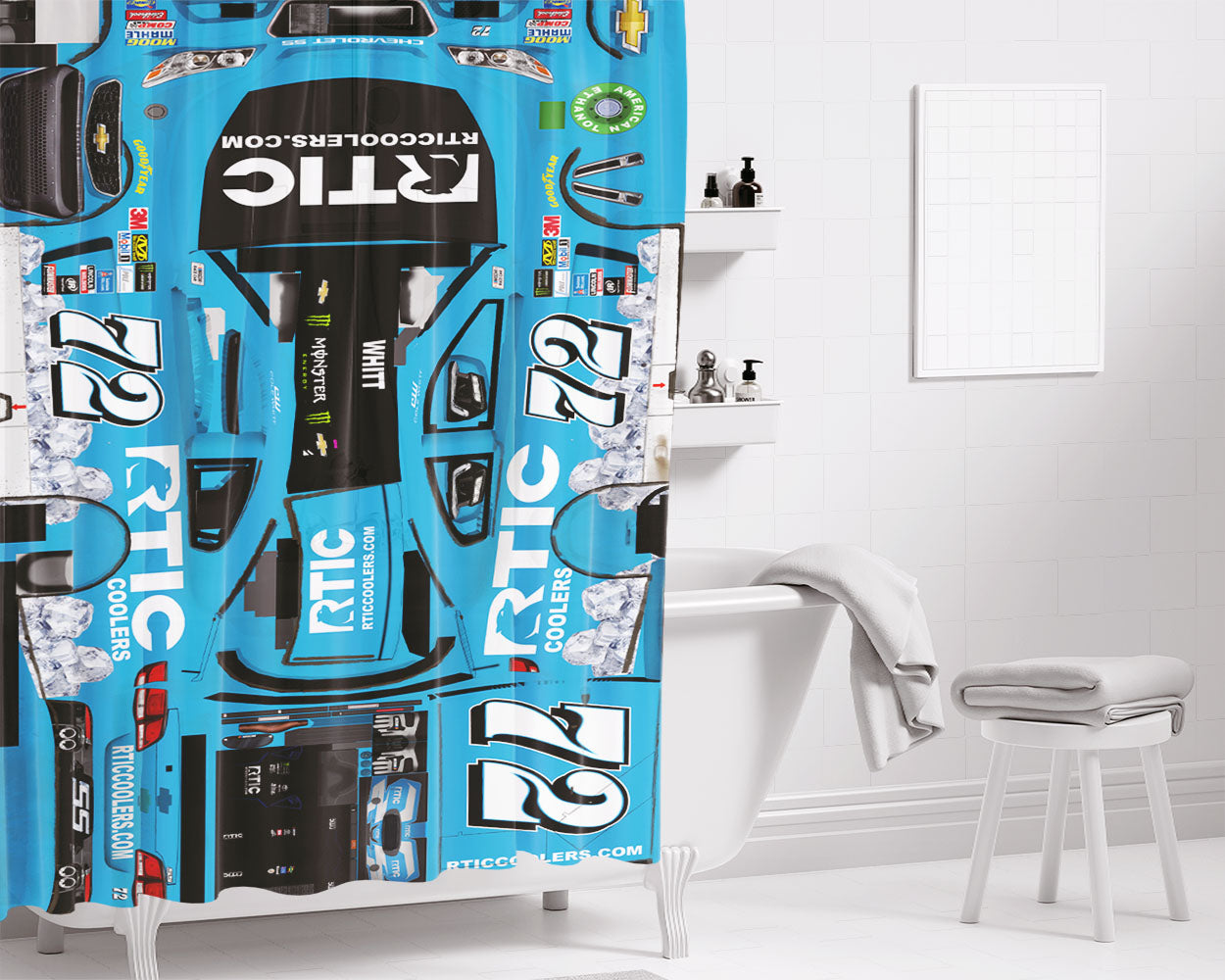 Cole Whitt'S Car Stikers Bathroom Shower Curtain Fabric Waterproof | 66 X 72 Inch