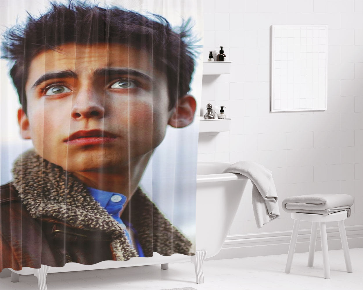 Cool Aidan Gallagher Bathroom Shower Curtain Fabric Waterproof | 66 X 72 Inch