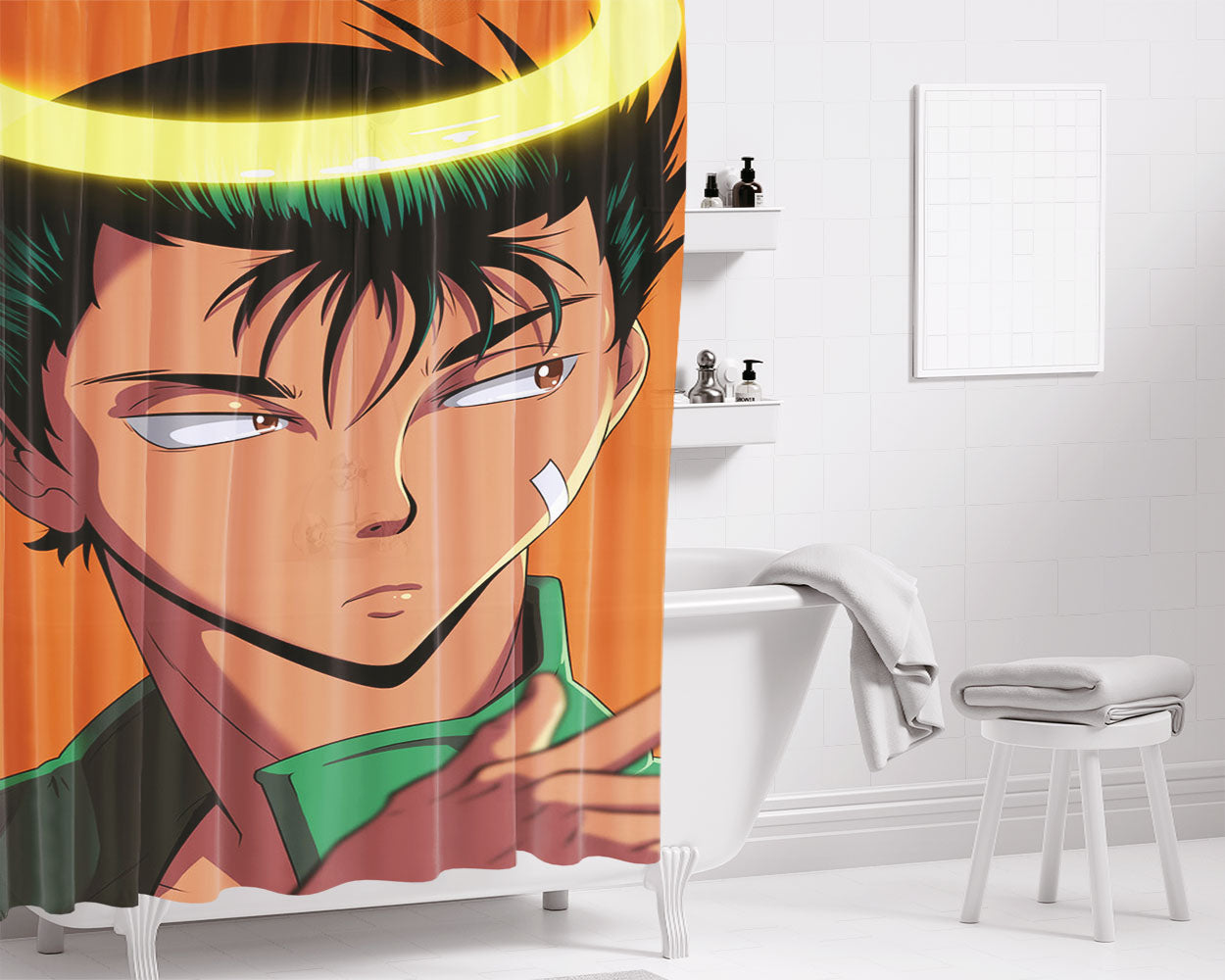 Cool Yuyu Hakuso Final Bathroom Shower Curtain Fabric Waterproof | 66 X 72 Inch