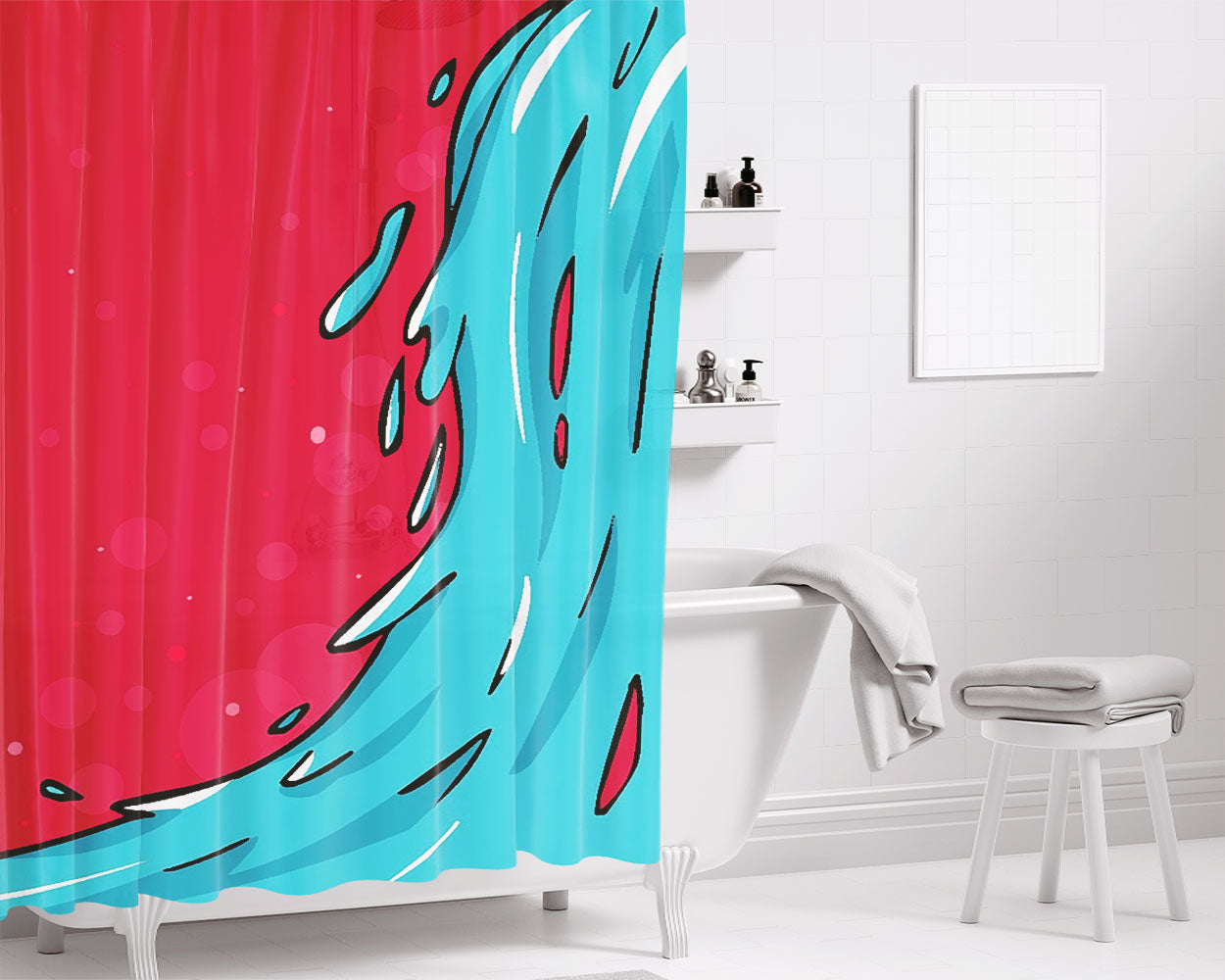 Csgo Water Elemental Bathroom Shower Curtain Fabric Waterproof | 66 X 72 Inch