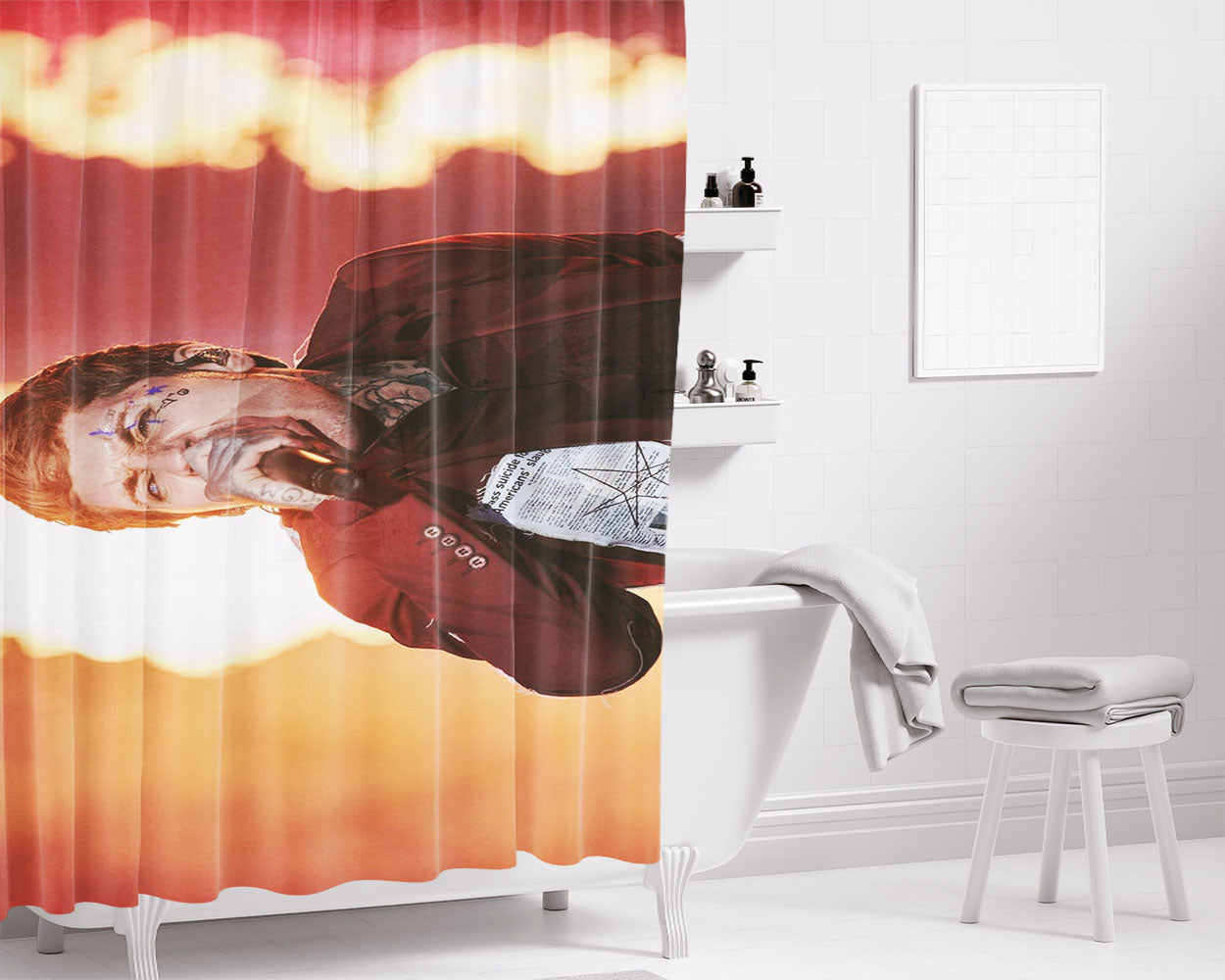 Olf Bathroom Shower Curtain Fabric Waterproof | 66 X 72 Inch
