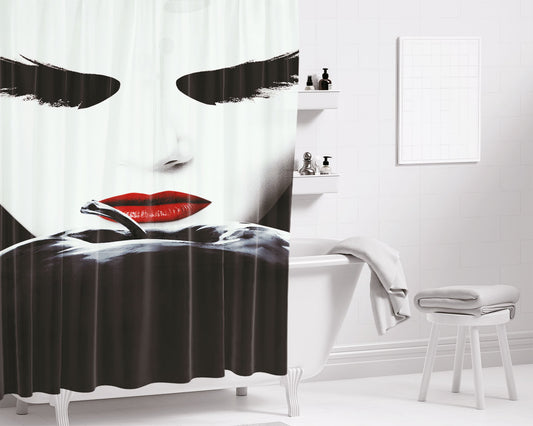 On The Spider Web Streetwear Bathroom Shower Curtain Fabric Waterproof