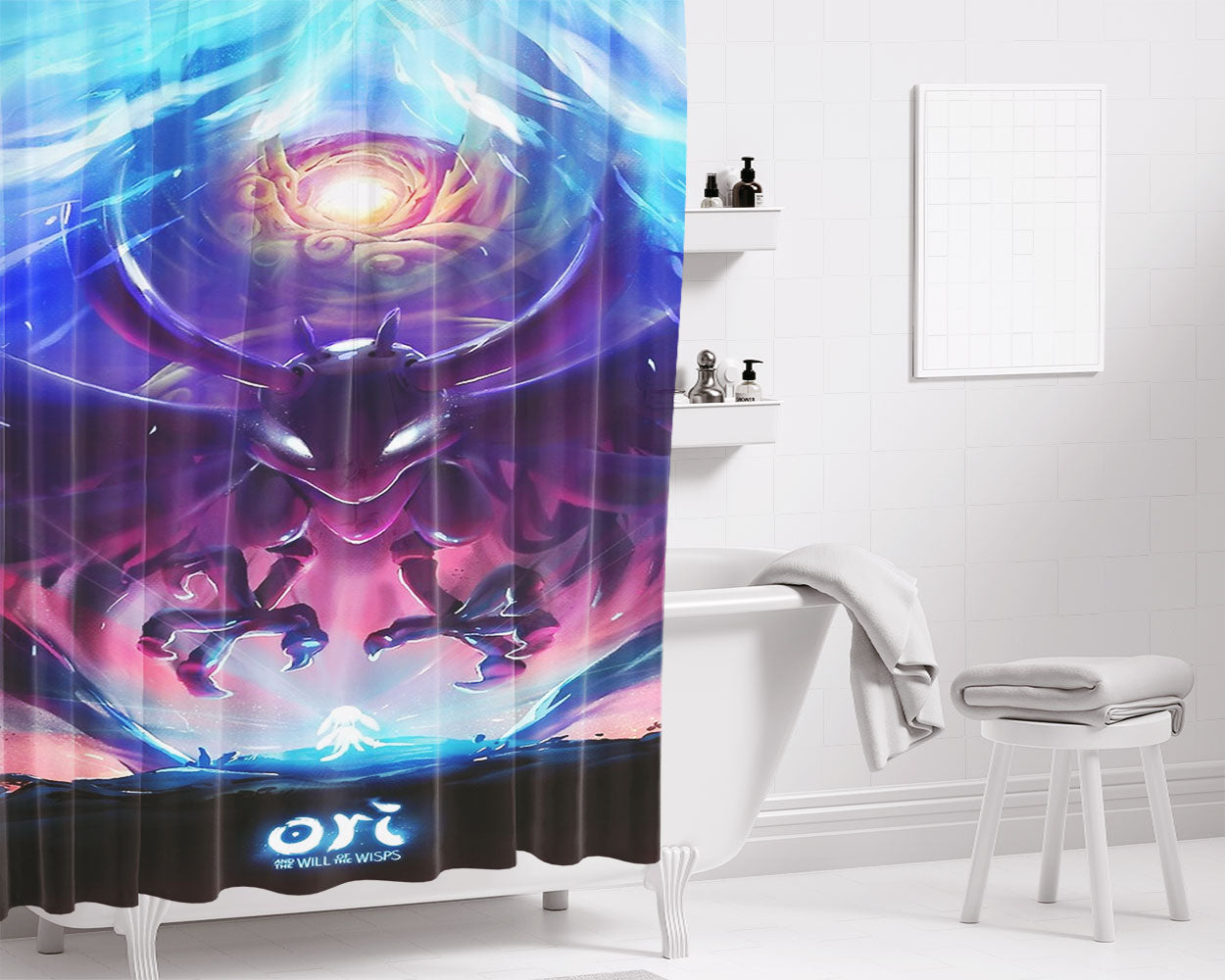 Ori And The Will Of The Wisps Ori 2 Bathroom Shower Curtain Fabric Waterproof | 66 X 72 Inch