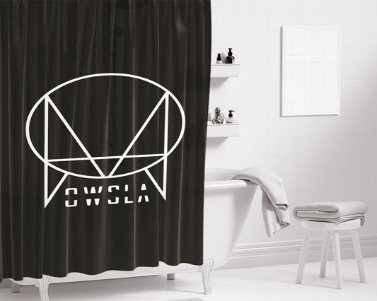 Owsla Logo Bathroom Shower Curtain Fabric Waterproof