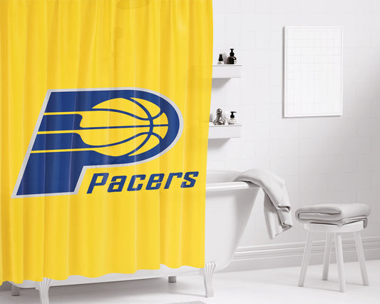 Pacers Bathroom Shower Curtain Fabric Waterproof