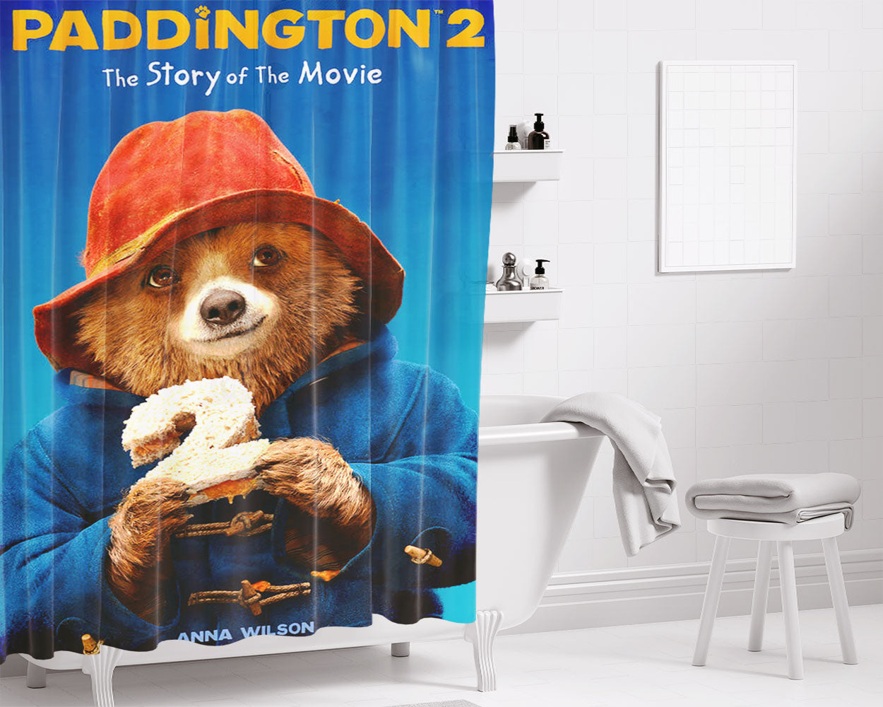 Paddington 2 Bathroom Shower Curtain Fabric Waterproof | 66 X 72 Inch