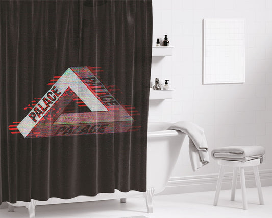 Palace Streetwear Logo Bathroom Shower Curtain Fabric Waterproof
