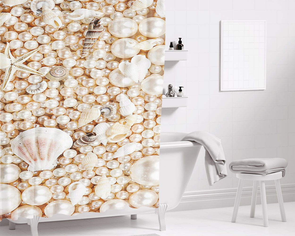 Papel De Parede Bathroom Shower Curtain Fabric Waterproof | 66 X 72 Inch
