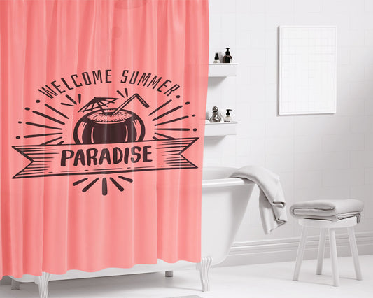 Paradise Bathroom Shower Curtain Fabric Waterproof