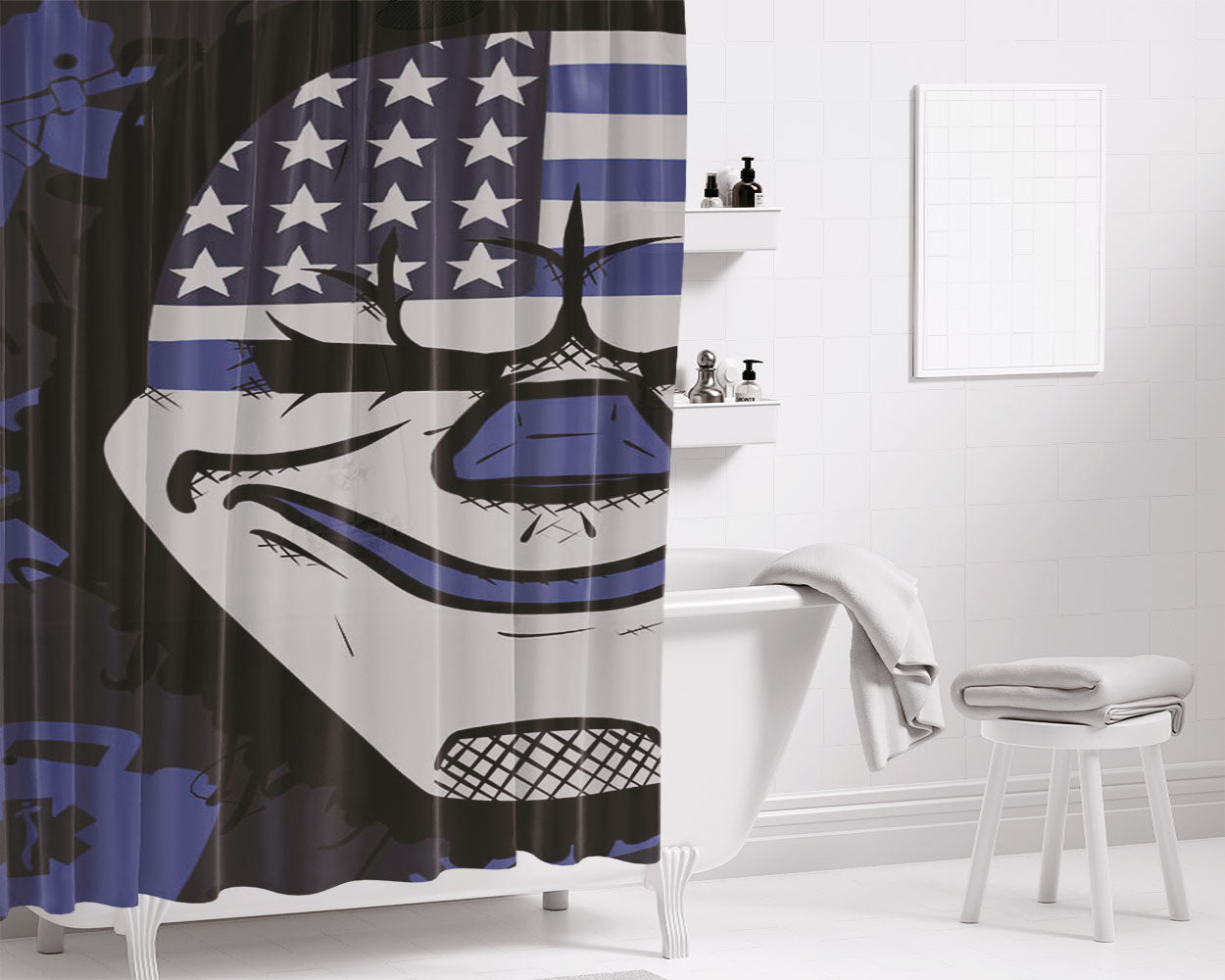 Pay Day 2 Mask Two Bathroom Shower Curtain Fabric Waterproof | 66 X 72 Inch