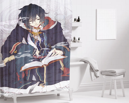 Pengruoxi Spellbook Bathroom Shower Curtain Fabric Waterproof