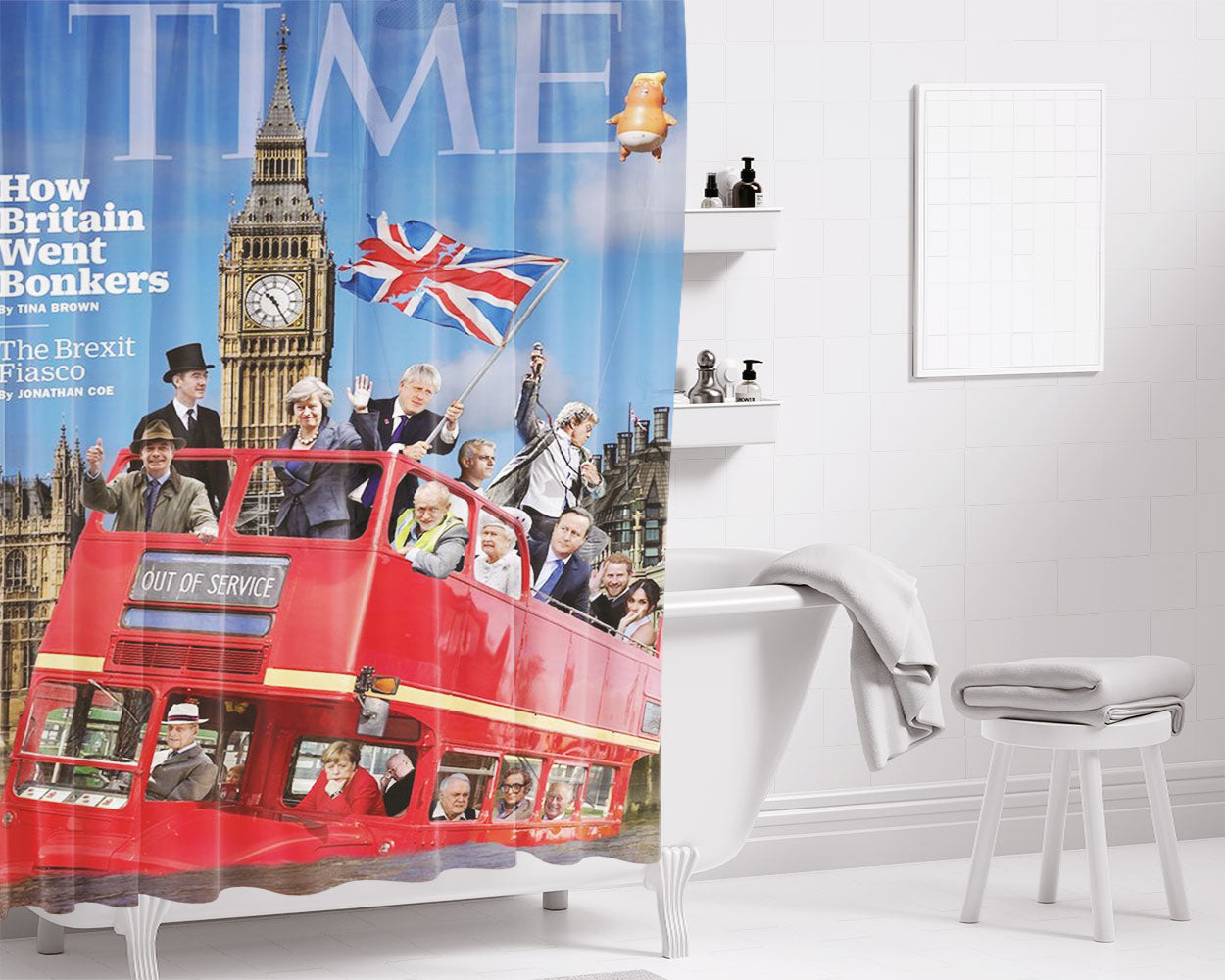 Phil Mitchell Is On The Front Cover Of Time Bathroom Shower Curtain Fabric Waterproof | 66 X 72 Inch