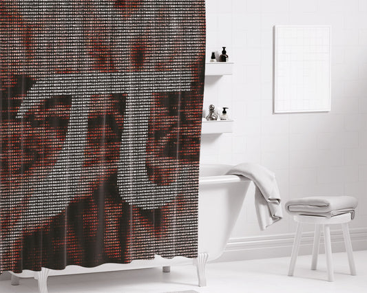 Pi Symbol Typhography Brown Wallpaper Bathroom Shower Curtain Fabric Waterproof