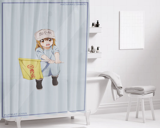 Platelet Bathroom Shower Curtain Fabric Waterproof
