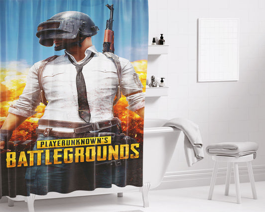 Playerunknowns Battlegrounds Bathroom Shower Curtain Fabric Waterproof