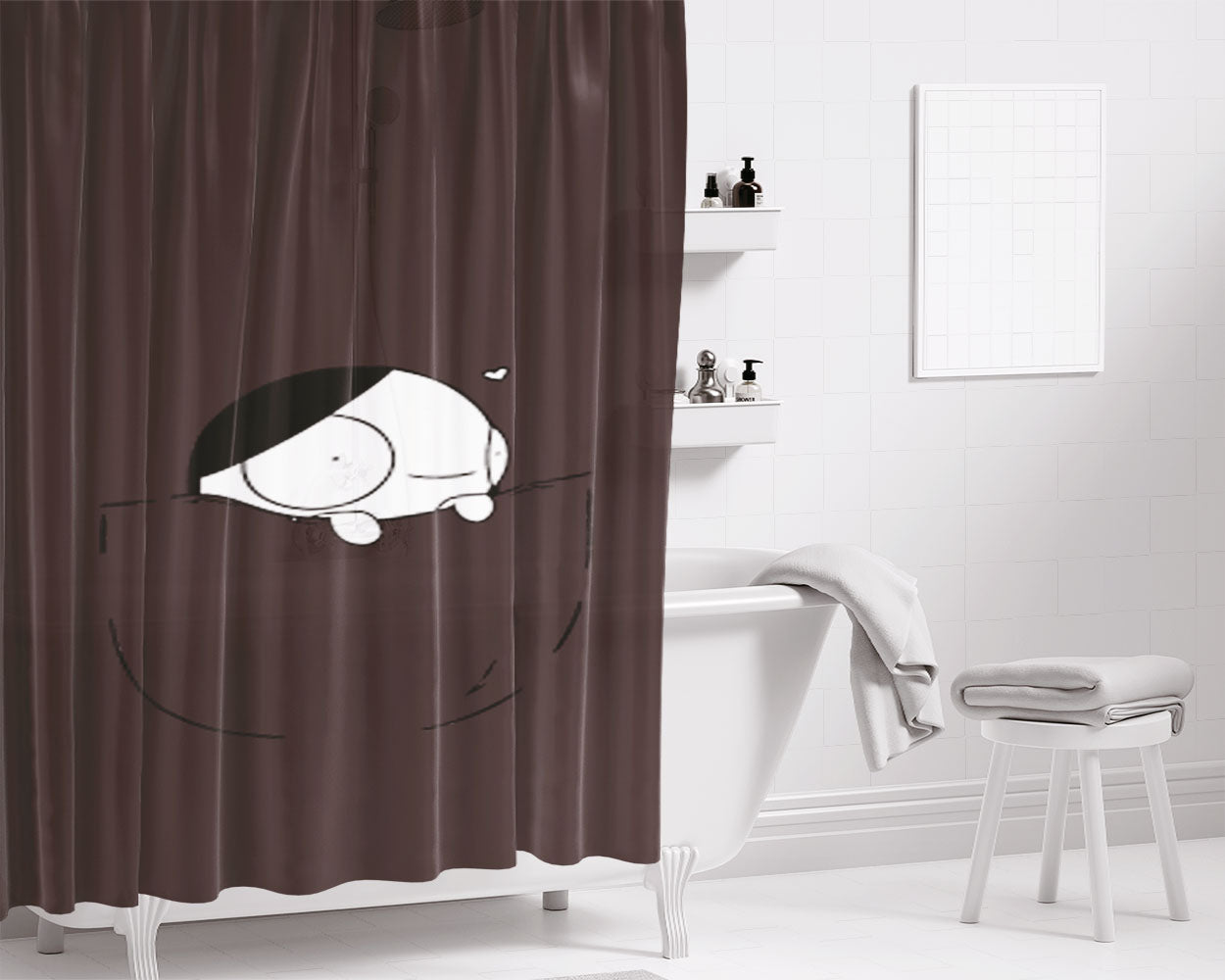 Pocket Catana Bathroom Shower Curtain Fabric Waterproof | 66 X 72 Inch