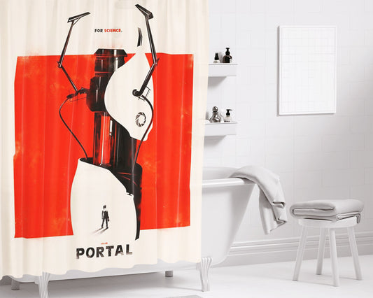 Portal For Science Bathroom Shower Curtain Fabric Waterproof