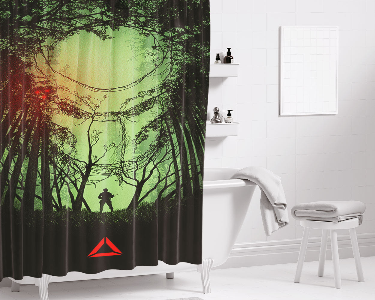 Predator Forest Poster Bathroom Shower Curtain Fabric Waterproof | 66 X 72 Inch