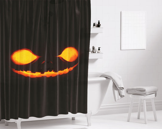 Pumpkins Glow Bathroom Shower Curtain Fabric Waterproof