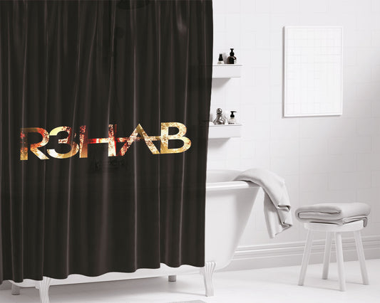 R3Hab Bathroom Shower Curtain Fabric Waterproof