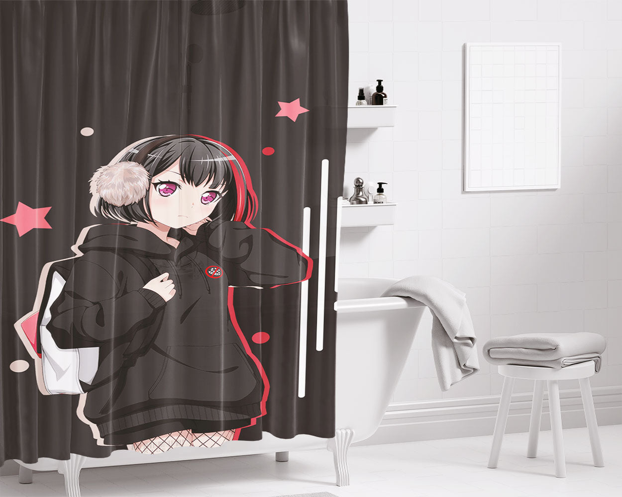 Ran Mitake Bathroom Shower Curtain Fabric Waterproof | 66 X 72 Inch