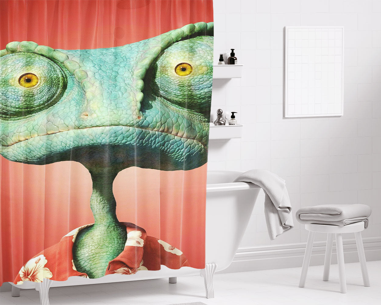 Rango Poster Bathroom Shower Curtain Fabric Waterproof | 66 X 72 Inch