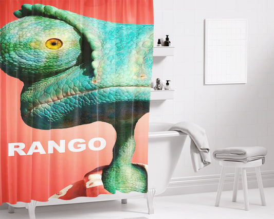 Rango The Lizard Chameleon Bathroom Shower Curtain Fabric Waterproof