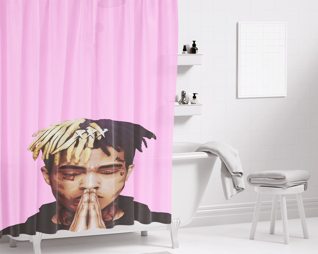 Rapper Xxxtancion Bathroom Shower Curtain Fabric Waterproof | 66 X 72 Inch