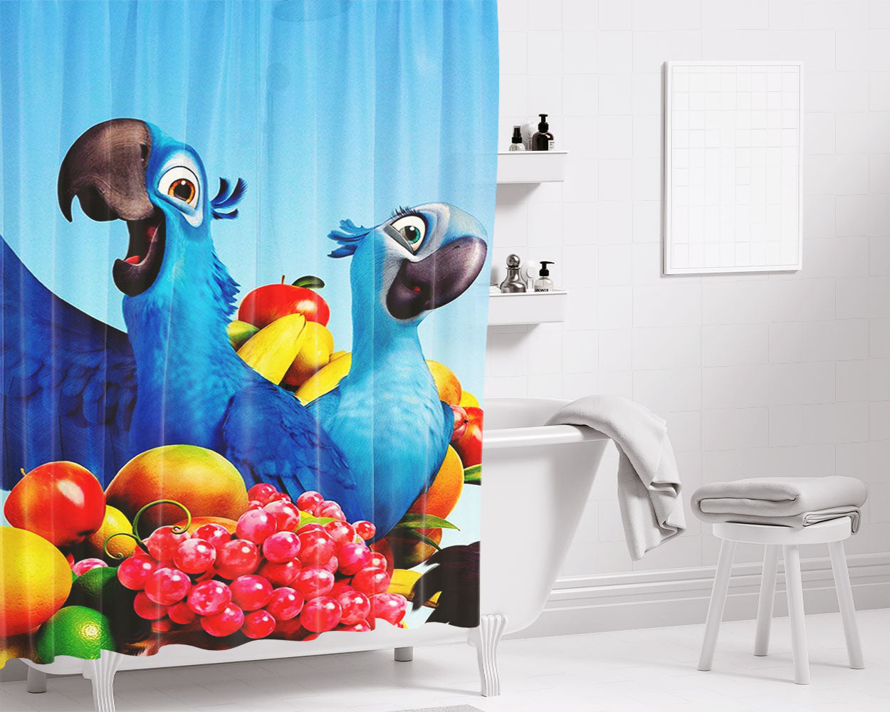 Rio Movie Poster Bathroom Shower Curtain Fabric Waterproof | 66 X 72 Inch