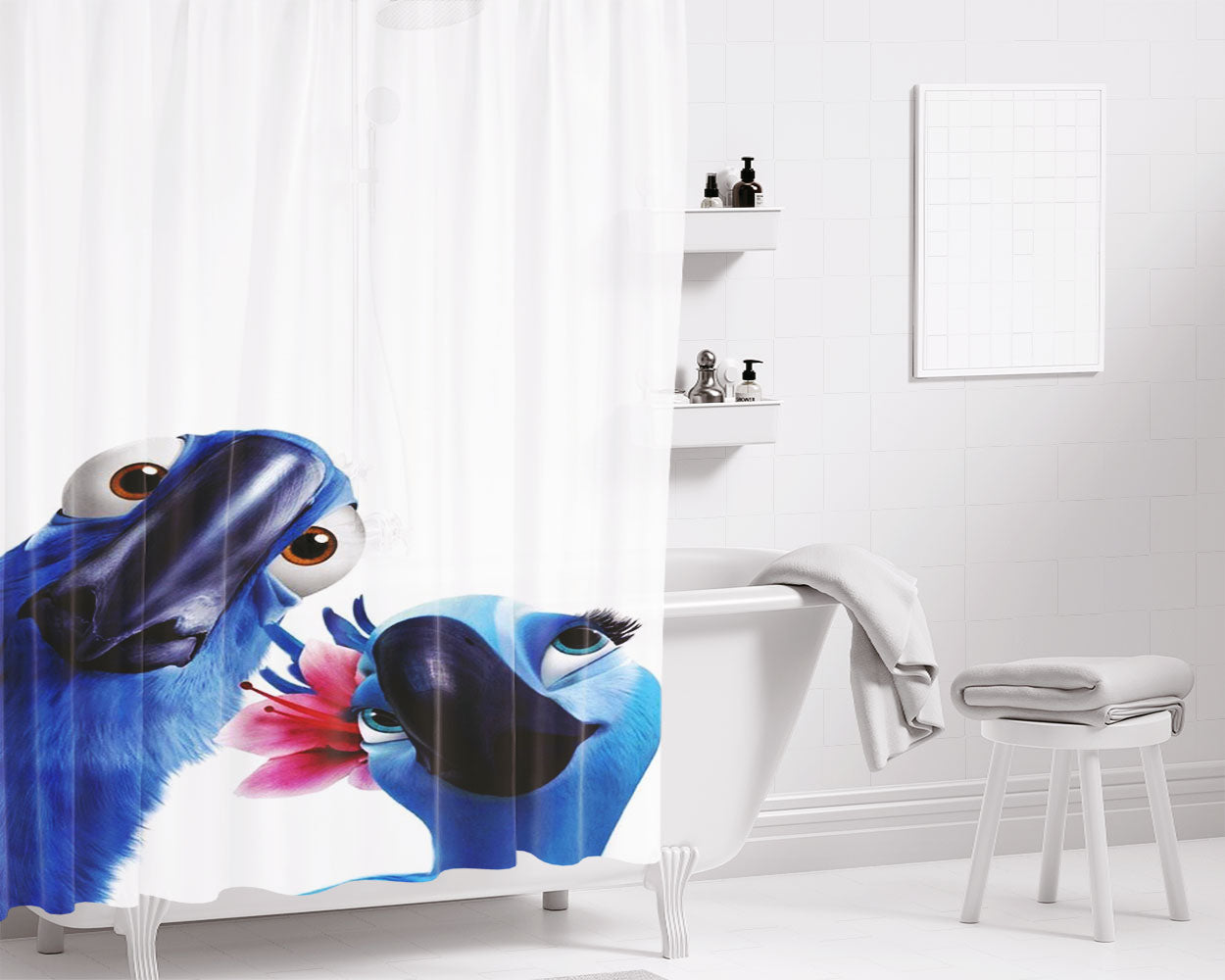 Rio The Movie Bathroom Shower Curtain Fabric Waterproof | 66 X 72 Inch