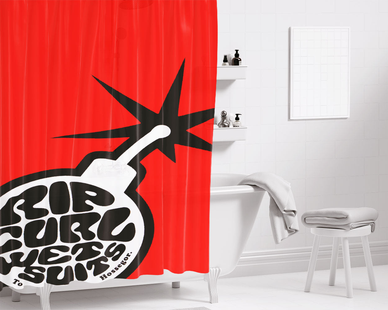 Ripcurl Bomb Wet Suit Bathroom Shower Curtain Fabric Waterproof | 66 X 72 Inch