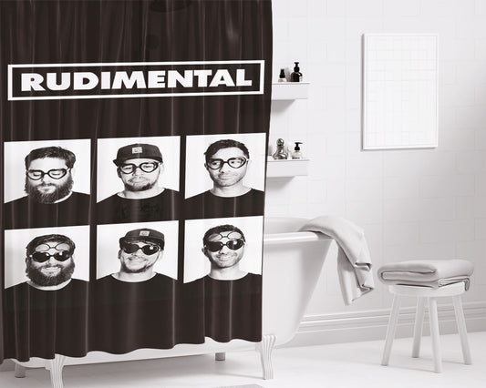 Rudimental 3 Bathroom Shower Curtain Fabric Waterproof
