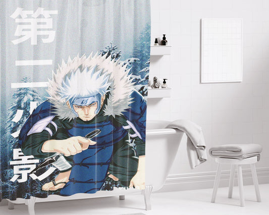 Second Hokage Tobirama Senju Bathroom Shower Curtain Fabric Waterproof