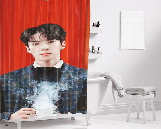 Sehun Teaser Universe Bathroom Shower Curtain Fabric Waterproof