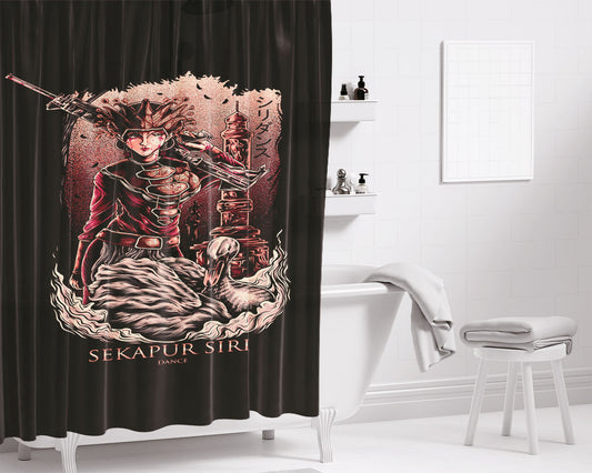 Sekapur Siri Dance Bathroom Shower Curtain Fabric Waterproof