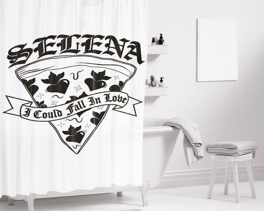 Selena I Could Fall In Love Bathroom Shower Curtain Fabric Waterproof