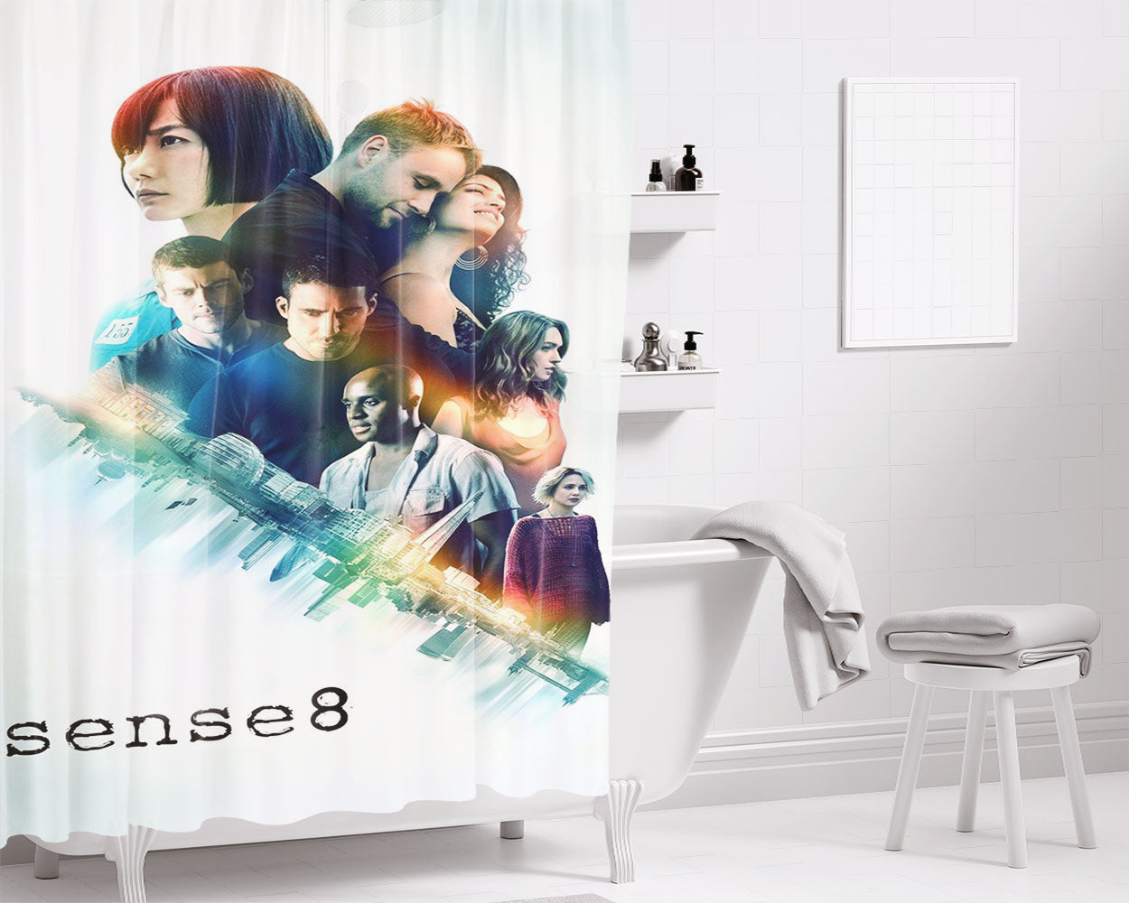 Sense8 Poster Official Bathroom Shower Curtain Fabric Waterproof | 66 X 72 Inch