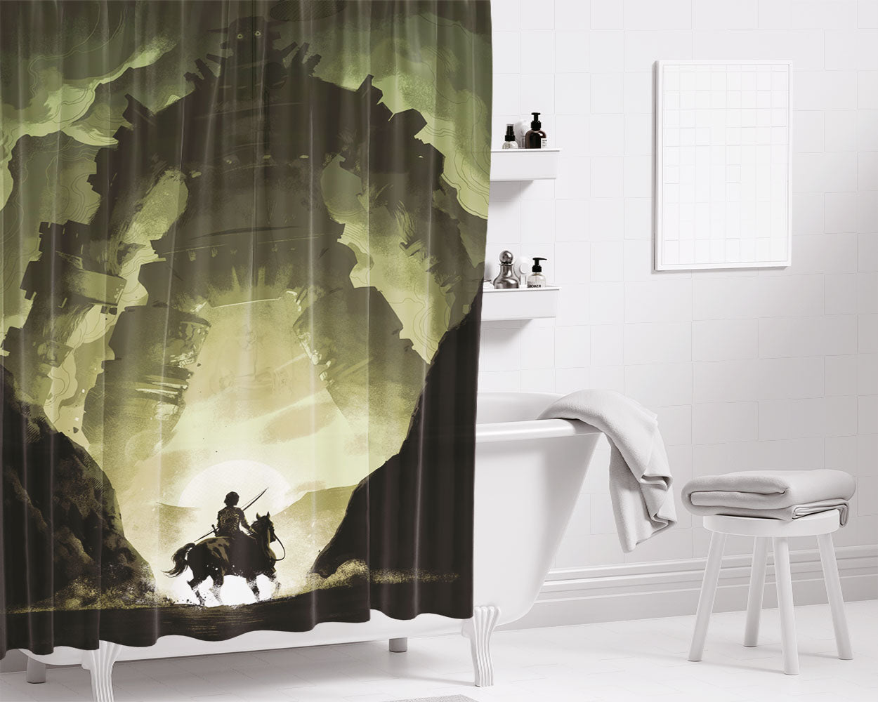 Shadow Of The Colossus 2018 Bathroom Shower Curtain Fabric Waterproof | 66 X 72 Inch