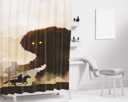 Shadow Of The Colossus Bathroom Shower Curtain Fabric Waterproof
