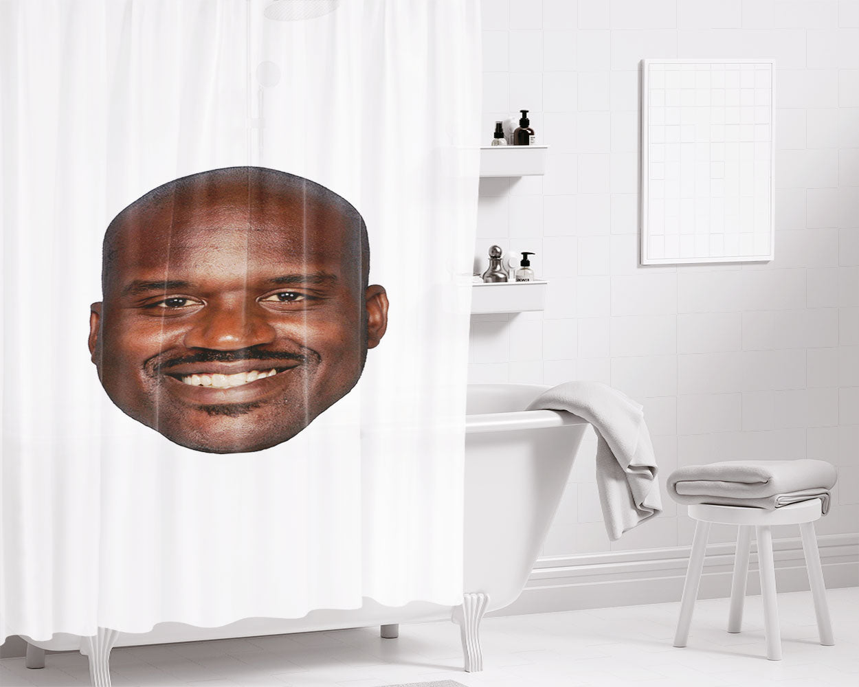 Shaq Fu Bathroom Shower Curtain Fabric Waterproof | 66 X 72 Inch