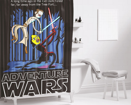 Adventure Wars Lemonade Bathroom Shower Curtain Fabric Waterproof | 66 X 72 Inch