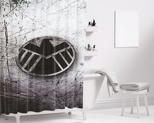 Agents Of Shield 3D Wall Bathroom Shower Curtain Fabric Waterproof | 66 X 72 Inch