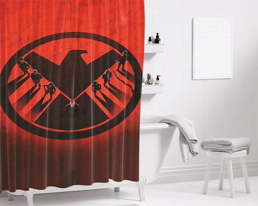 Agents Of Shield Bathroom Shower Curtain Fabric Waterproof | 66 X 72 Inch